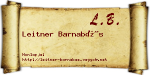 Leitner Barnabás névjegykártya