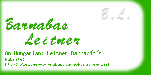 barnabas leitner business card